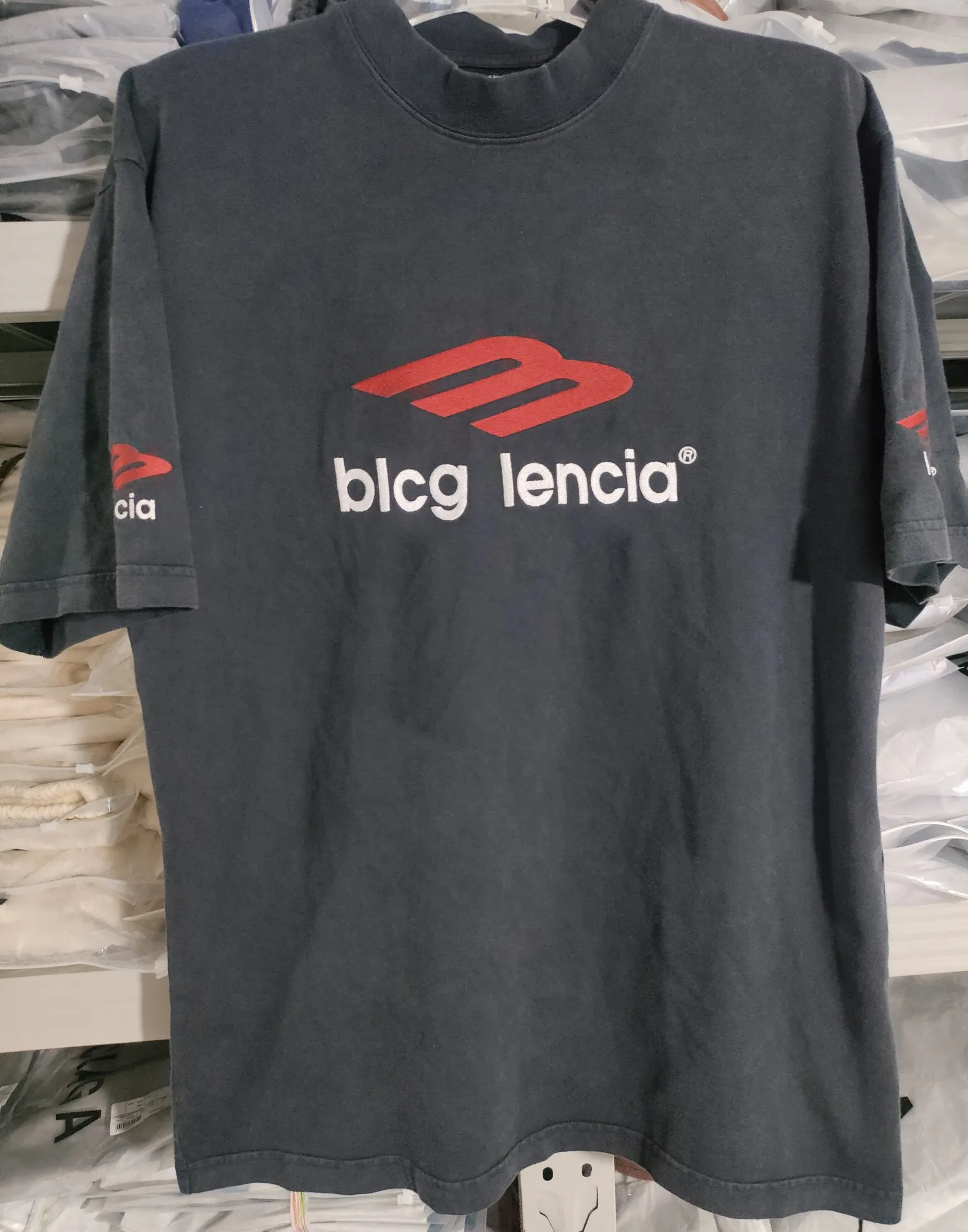 Blcg Lencia unisex T-shirt estivi Womens oversize pesi massimi 100% in tessuto in cotone triplo punto di lavorazione a tre