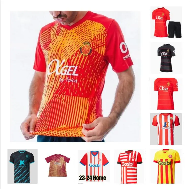 23 24 UD Almeria Soccer Jersey 2023 2024 Home Away Terceiro RCD Mallorca Sporting Gijon Camisas de futebol Camiseta de Futbol Abdon Sanchez Baba Hoppe Kaiky Alejandro AA