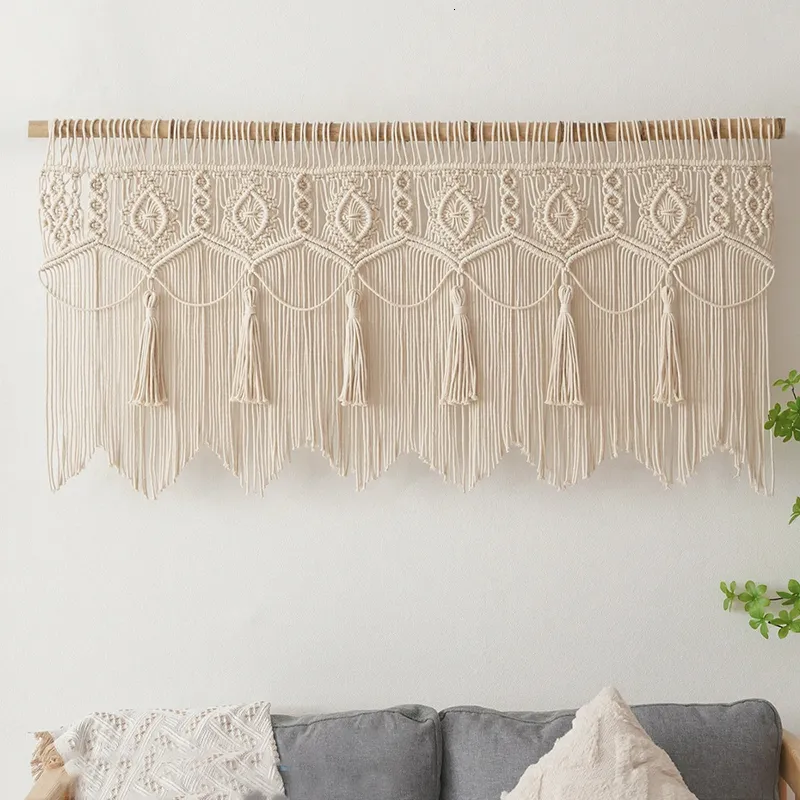 Tapestries handgeweven macrame katoenen deur gordijn tapijtwand hangende kunst tapijt Tapestry boho decoratie bohemia bruiloft achtergrond tapijtcadeau 230816