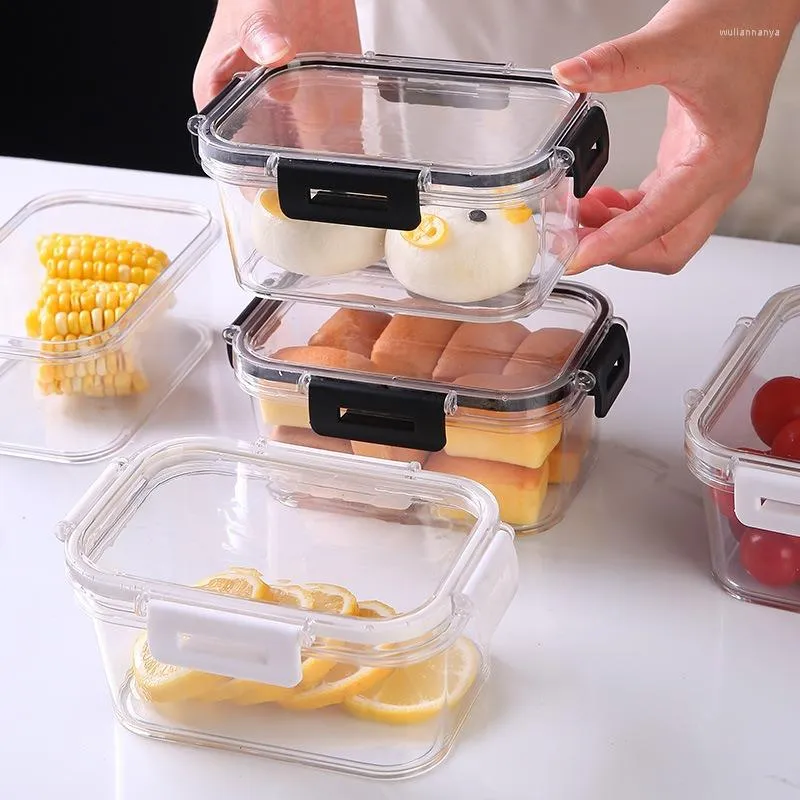 Storage Bottles Sealed Food Container Box For Fruit Transparent Kitchen Containers Lunch Jar