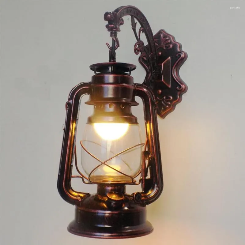 Wall Lamp E27 Light Water Resistant Windproof Home Decor Kerosene El Sconce Motels Retro Outdoor Indoor Bronze Corridors