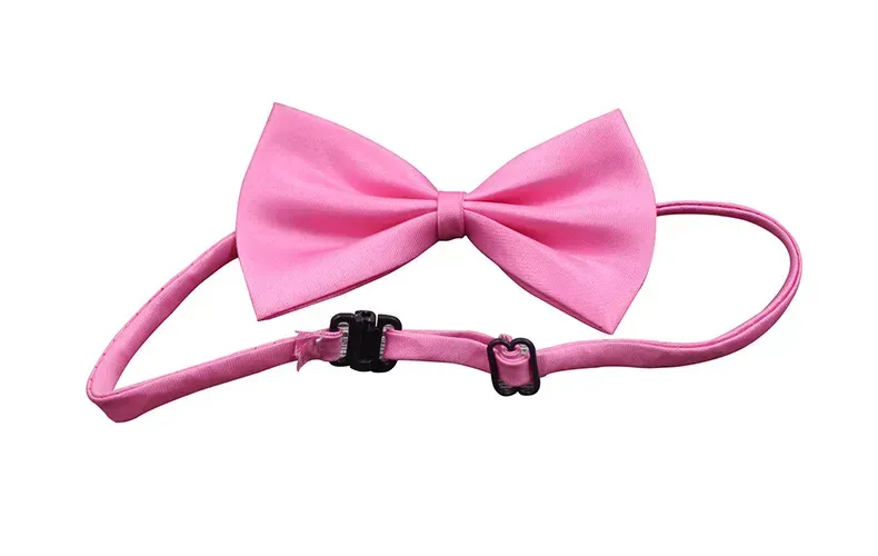 Adjustable Pet Dog Bow Tie Neck Accessory Necklace Collar Puppy Bright Color Pet Bow Mix Color HH7-302