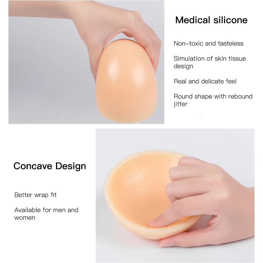 Silicone Breast Forms for Crossdresser Cosplay Mastectomy Bra Enhancers  Round Shape 1 Pair D Cup 1000g/pair 