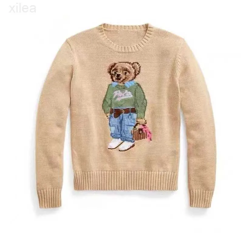 سترات من سترات النساء سترة شتاء ناعم أساسي للنساء Pullover Cotton RL Bear يتجول