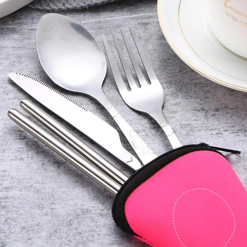 Storage Bags Travel Tableware Bag Portable Packaging Box Picnic Fork Spoon Knife Straw Pouch Without Bento Cutlery