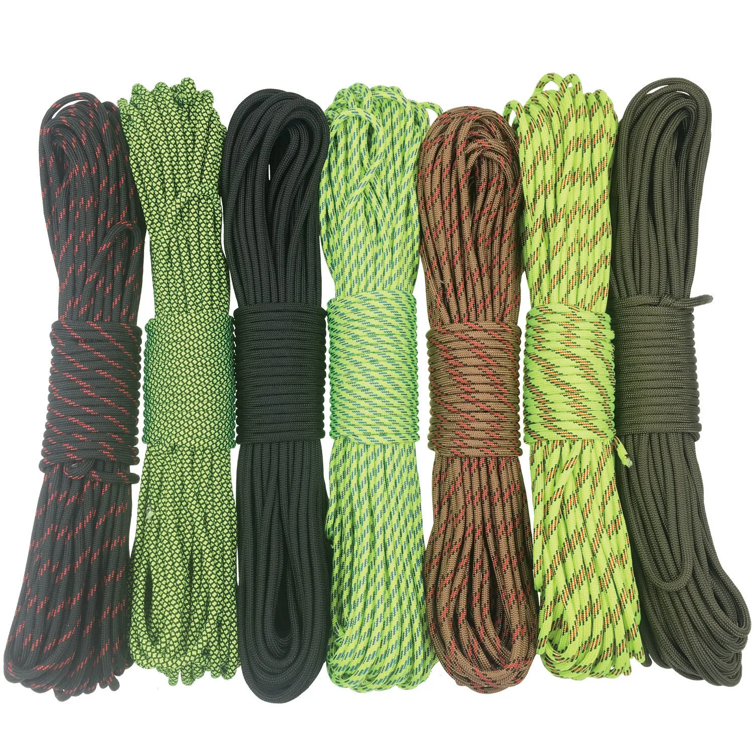 Buitengadgets 4 mm diameter 100ft voet 31 meter Mil Spec IV 750lb 7 strengen parachute koord paracord touw 230815