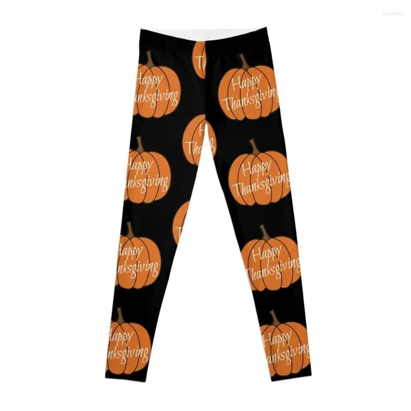 Aktive Hosen Happy Thanksgiving Kürbis -Leggings Yoga in Capris Fitnessstudio Legging Womens