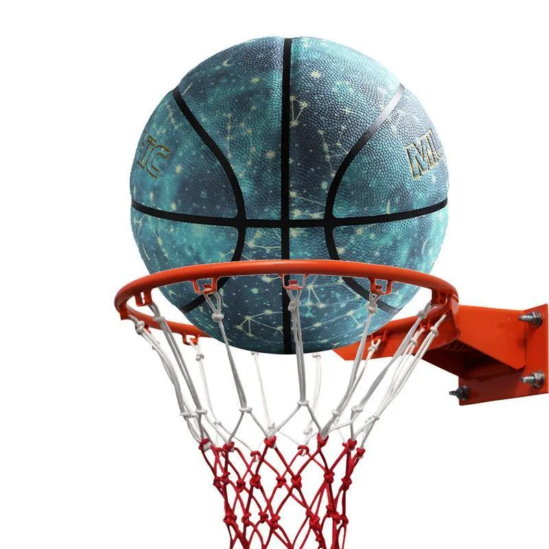 Светящий баскетбольный баскетбольный баскетбольный баскетбол, носитый баскетбольный баскетбол с 12 созвездиями для ночной спортивной игры 230815