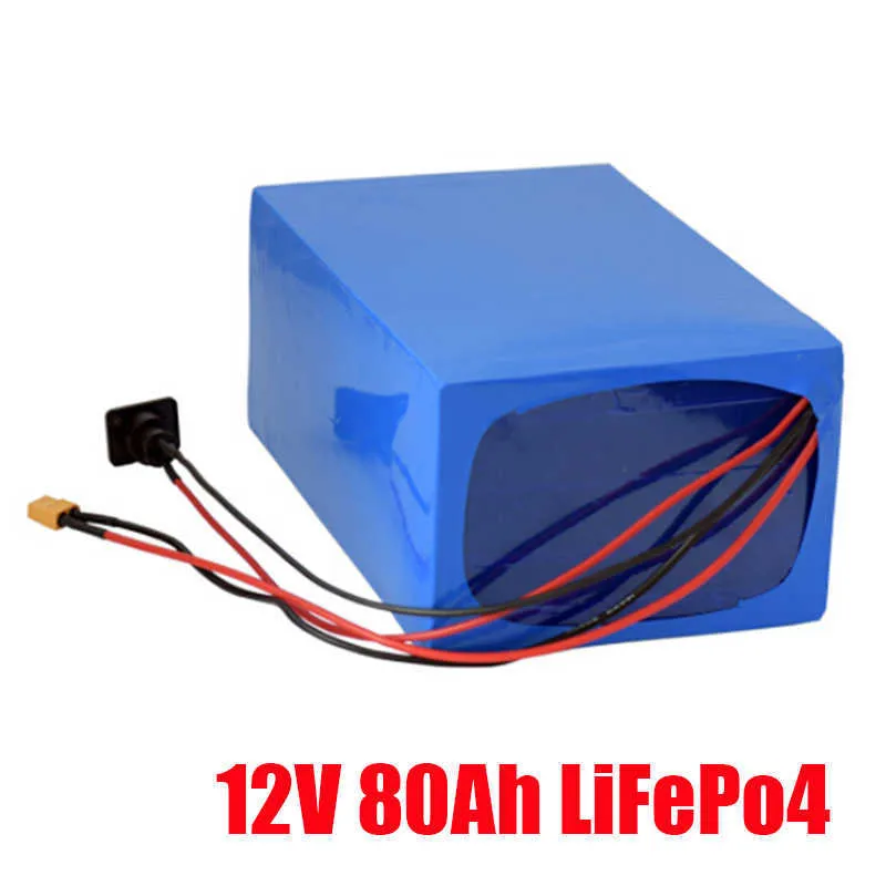 12V 80AH LIFEPO4 BUGABLE BATUMPLACK FÜR INDIEN SOLAR STRASS LIGHTS mit 10A -Ladegerät