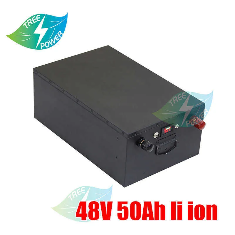 48 V 50ah Lithium Li Ion -Akku für Gabelstapler Elektromotter Elektromotter Scooter Solarsystem Telekommunikationsunternehmen+5A Ladegerät
