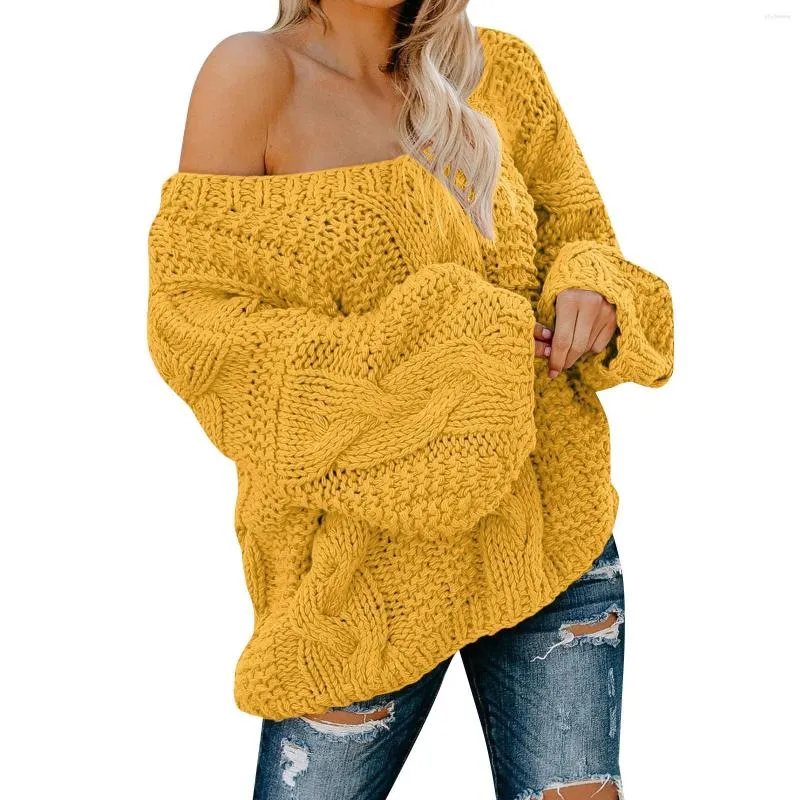 Women's Sweaters Long Sleeve V Neck Solid Color Large Size Loose Knit Fashion Sweater Mens Button Front Pale
