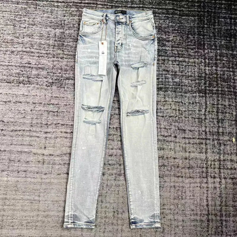 Designer jeans mens lila jeans denim byxor mode byxor av hög kvalitet rak design retro streetwear casual svettbyxor joggar byxa tvättade gamla jeans 315