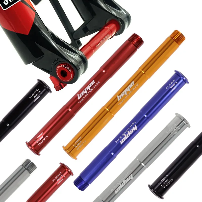 Bike Stems Thru Axle 15x100 15x110 Front Fork Skewers MTB Shaft 148mm 158mm Black Red Blue Orange for ROCKSHOX 230815