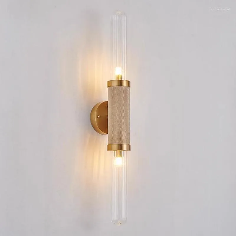 Wandlampen moderne Glaslampe Minimalistische LED -LED -Linie Licht für Wohnzimmer Schlafzimmer Flur Balkon Restaurant Dekorative Beleuchtung