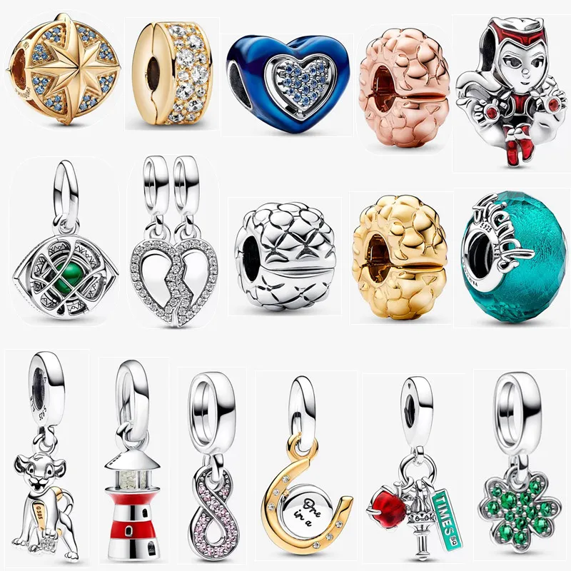 2023 Summer New Scarlet Witch Charms Sterling Silver Pendant Pärlor Diy Fit Pandora Armband Halsband för kvinnliga designers smycken gåva med lådor grossist