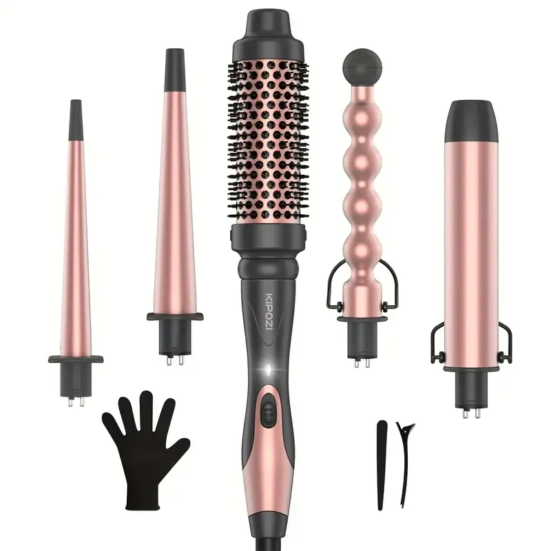 Kipozi Instant Heat Up Hair Curler 지팡이, 장갑과 2 개의 클립 포함