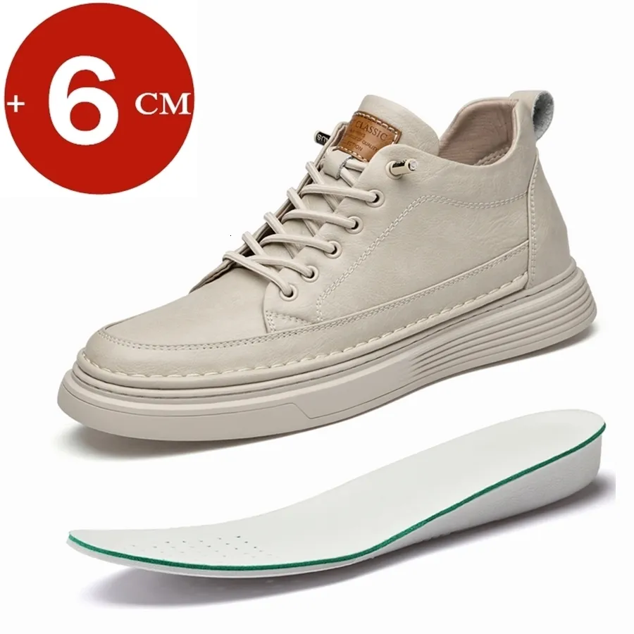 Scarpe eleganti per uomini primaverili/scarpe da 6 cm di scarpe da ginnastica casual sneakers pavone scissioni sciolette di design per design altezza aumenta scarpe più alte 230815