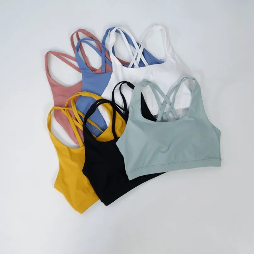 LU-77 Energy Bra Yoga Top Fitness Gym Traning Sport Crop Suit Naked Feeling Female Sportswear Medium Support Underwear Bras 2023TOP