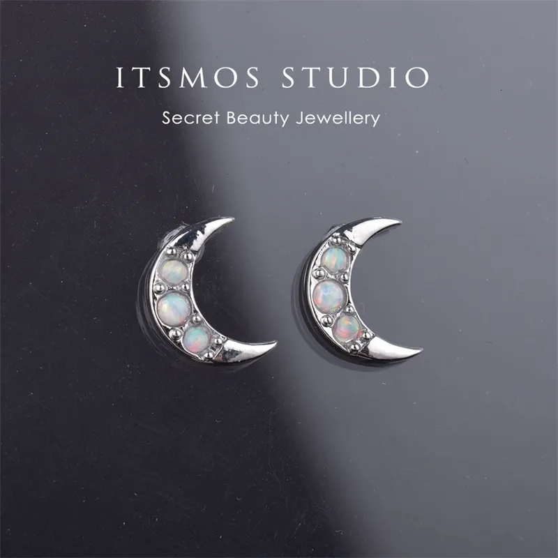 スタッドitsmos opal moon earrings女性の三日月のジュエリーピアススタッド女性の誕生日プレゼント230816