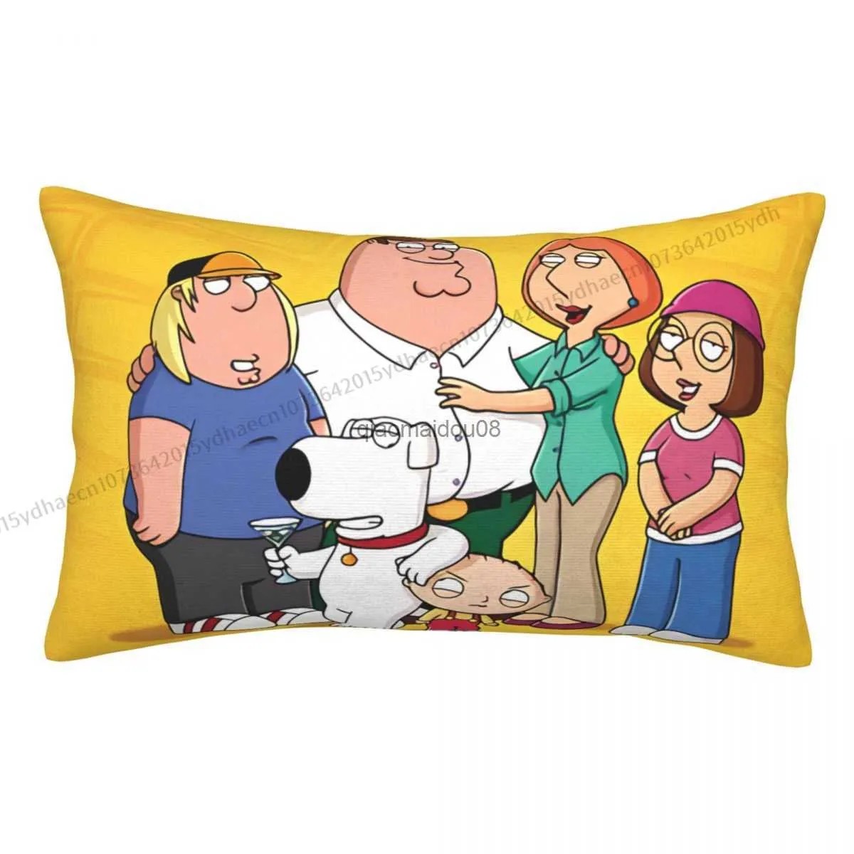 Pillow Case Cool Families Case Family Cartoon Guys Cushion Covers Home Sofa Chair Decorative Backpack Covers HKD230817