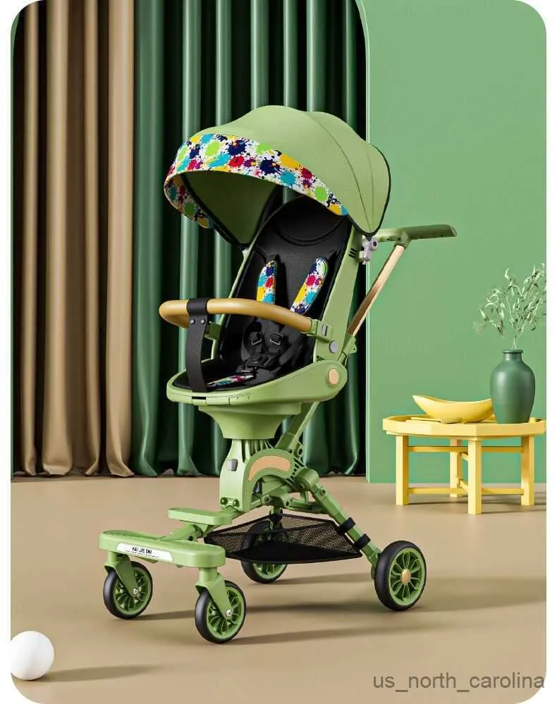 Kinderwagen# Baby können jahrelang hohe Landschaftslicht und faltbare Zwei-Wege-Baby-Kinderwagen-Fahrt Kinderwagen R230817 liegen lassen