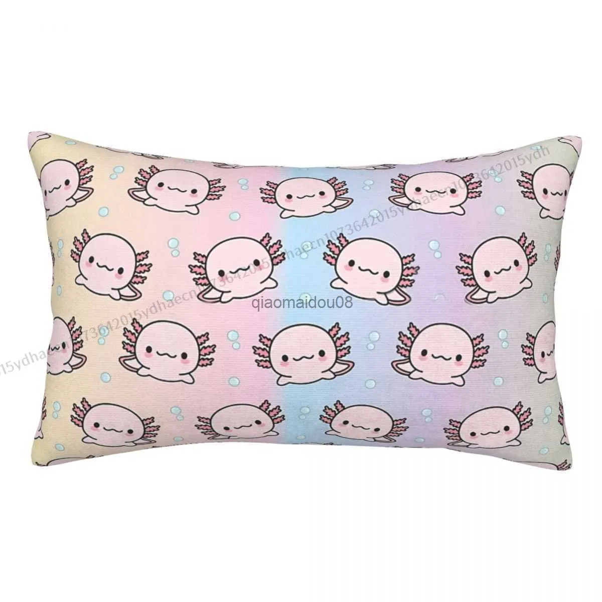 Pillow Case niedliche Axolotl Hug Case Rucksack Cojines Sofa bedruckte Büroabdeckungen Dekorative HKD230817