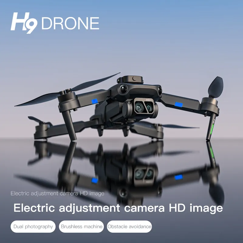 H9 opvouwbare beginner drone borstelloze motor UAV HD luchtfotografie drone optische stroming positionering vouwvliegtuigen vliegende drones