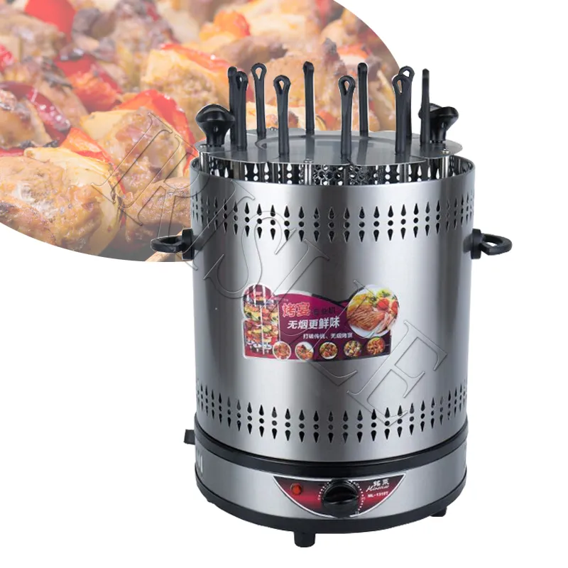 Elektrik ızgarası Barbekü Makinesi Şişe Kebab Barbekü Dumansız İç Mekan Dış Mekan Otomatik Dönen Isıtma Sobası Zamanlayıcı