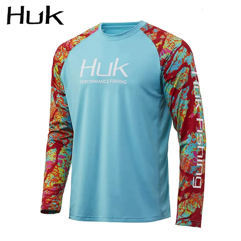 HUK Men's Double Header Fishing Shirt - UPF 30+ Sun Protection Long Sleeve