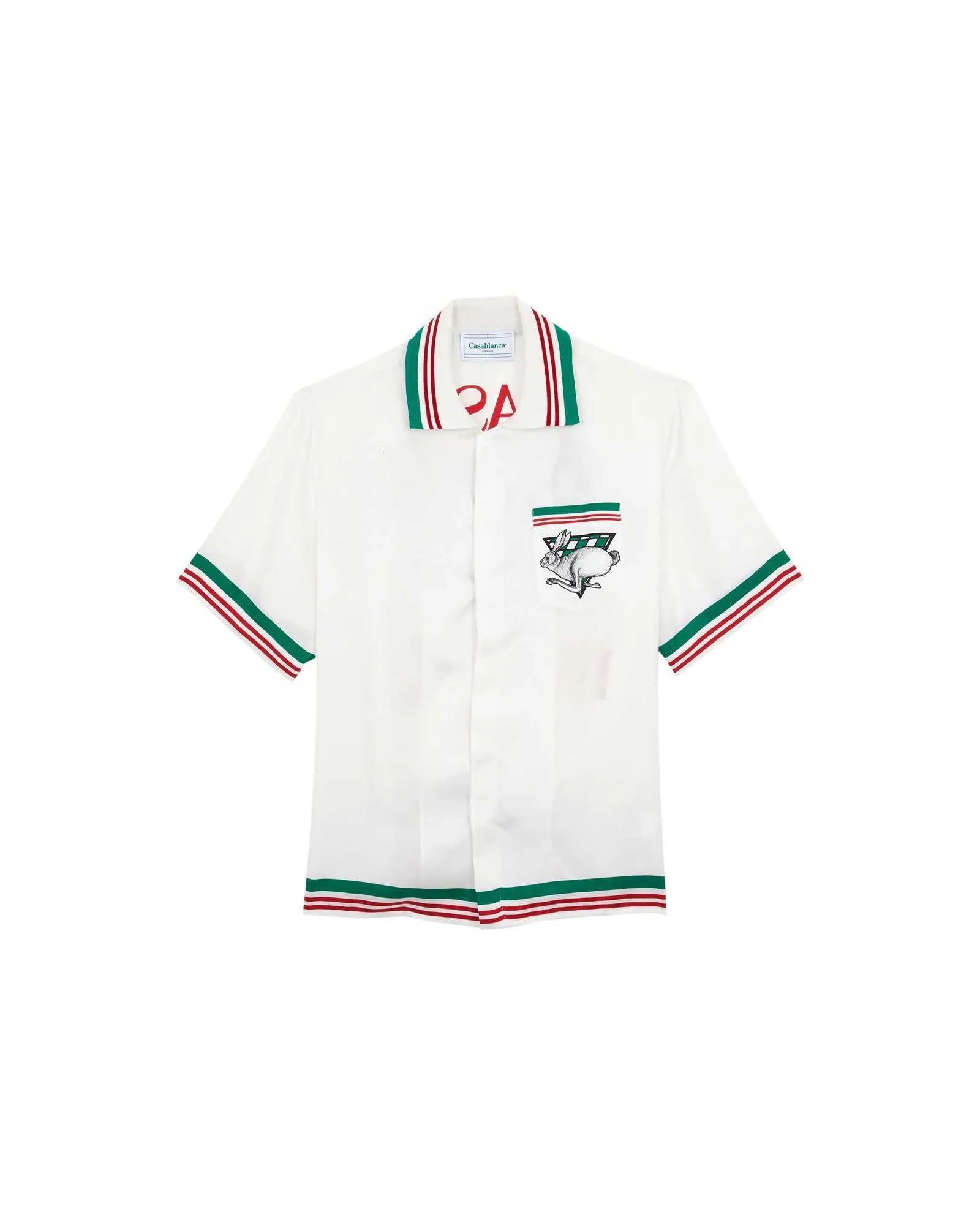 Casablanca Sport Shirt Рубашка кролика шелк на гавайских рубашках с короткими рукавами Casablanc