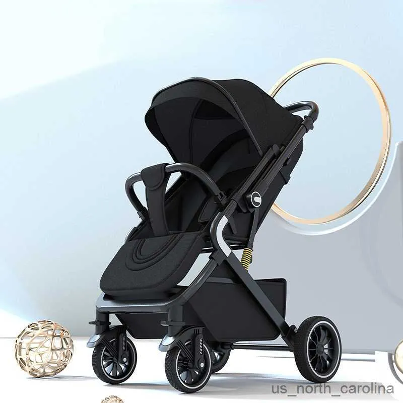 Barnvagnar# Högt landskapschockabsorption Baby Barnvagn Portable Travel Folding Sitt och ligger i båda riktningarna Baby Carriage R230817