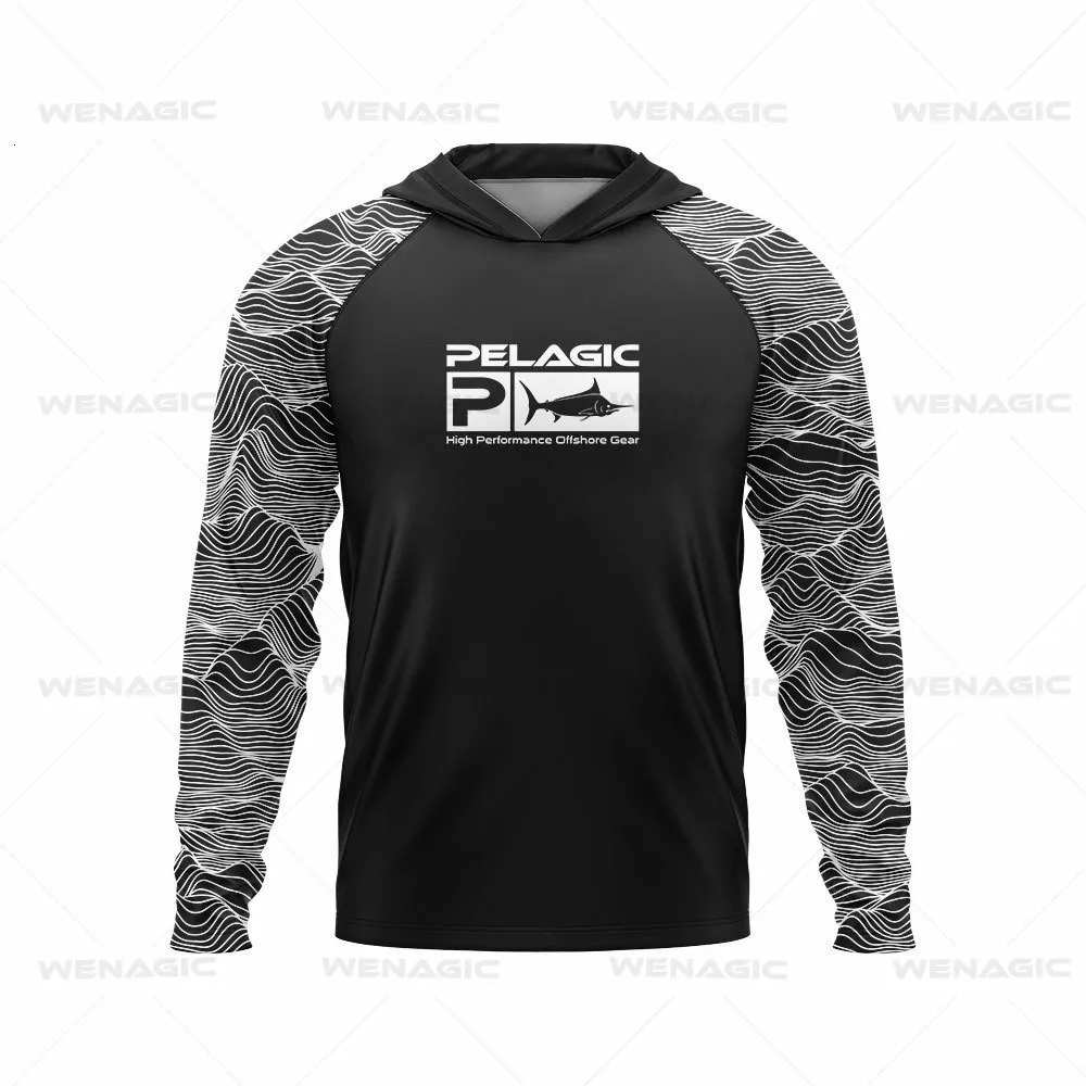 Mens Long Sleeve Fishing Shirt Sun Protection, Breathable, Hooded, Pelagic  Gear Racing Apparel For Summer Outdoor Activities 230817 From Nan09, $17.3