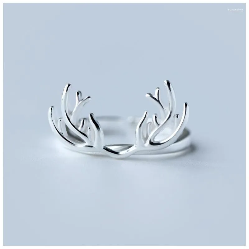 웨딩 반지 Boho Vintage Deer Antlers for Women Band Men Finger 2023 Female Bohemian Jewelry Gifts