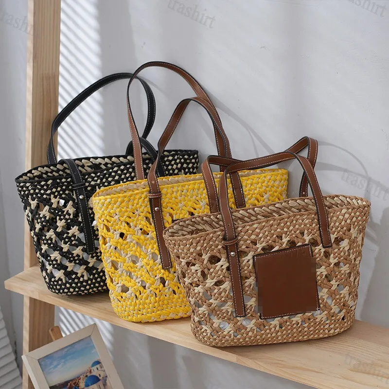 Sac de créateur en cuir véritable sac à main épaule seau femme sacs puzzle pochette fourre-tout bandoulière carré contraste couleur patchwork sacs à main loeews sac tissé sac de plage