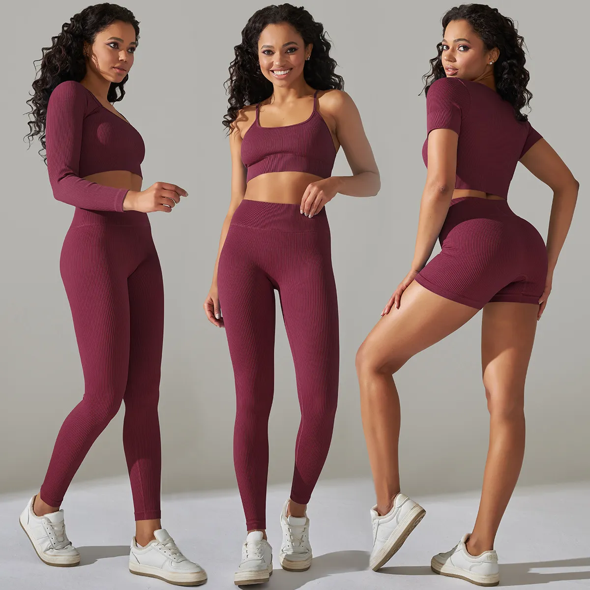 yoga seamless ribbed matching 2 piece single shoulder sleeveless sets gym set women outfits tracksuit yogas set workout clothing sport fitness leggings shorts