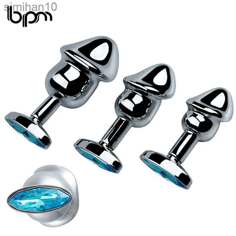 Toys anal BPM Plug anal en acier inoxydable Bijoux anal bijoux rond Plugle Stimulateur de sexe