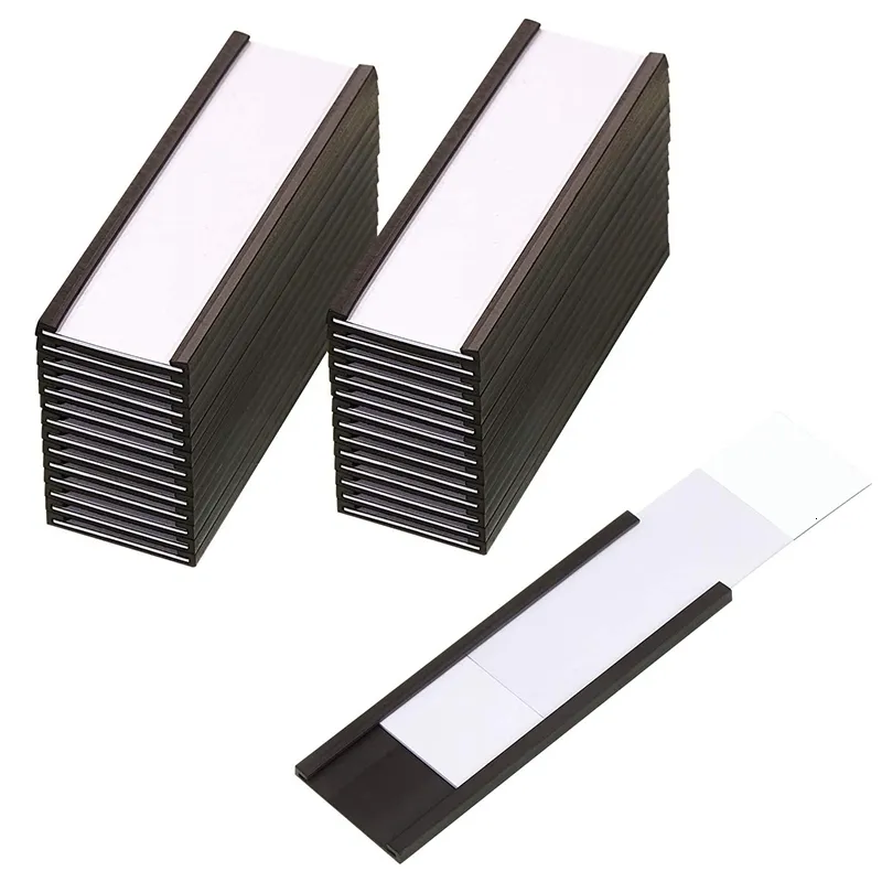 Andra detaljhandelsförsörjningar 30st magnetiska etiketthållare med datakort Klar plastskydd för metallhylla 1 x 3 tum 230816