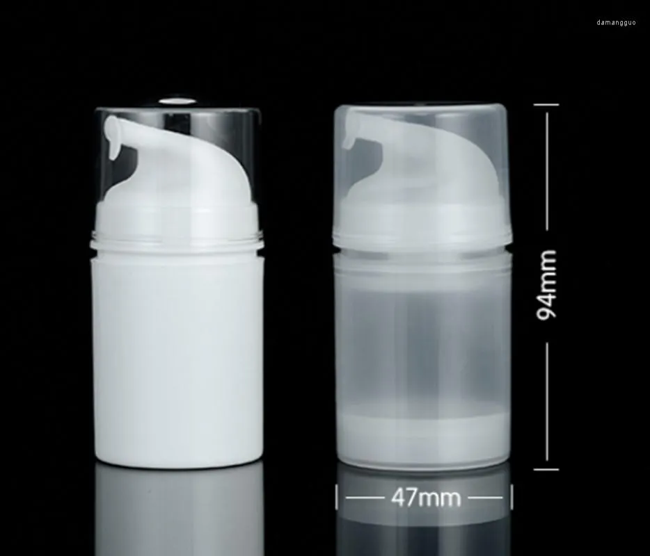 Förvaringsflaskor 1000 st 50 ml plast husdjur tomt spännetyp vakuum flaska emulsion pressa resan packning kosmetisk container bärbar