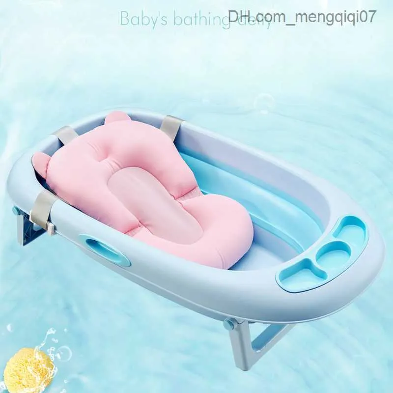 Sieciny kąpielowe Baby Shower Portable powietrza Poduszka Crib Baby Shower Pad przeciw poślizgowej wanna podkładka wanna Noworodka Bezpieczeństwo Z230818