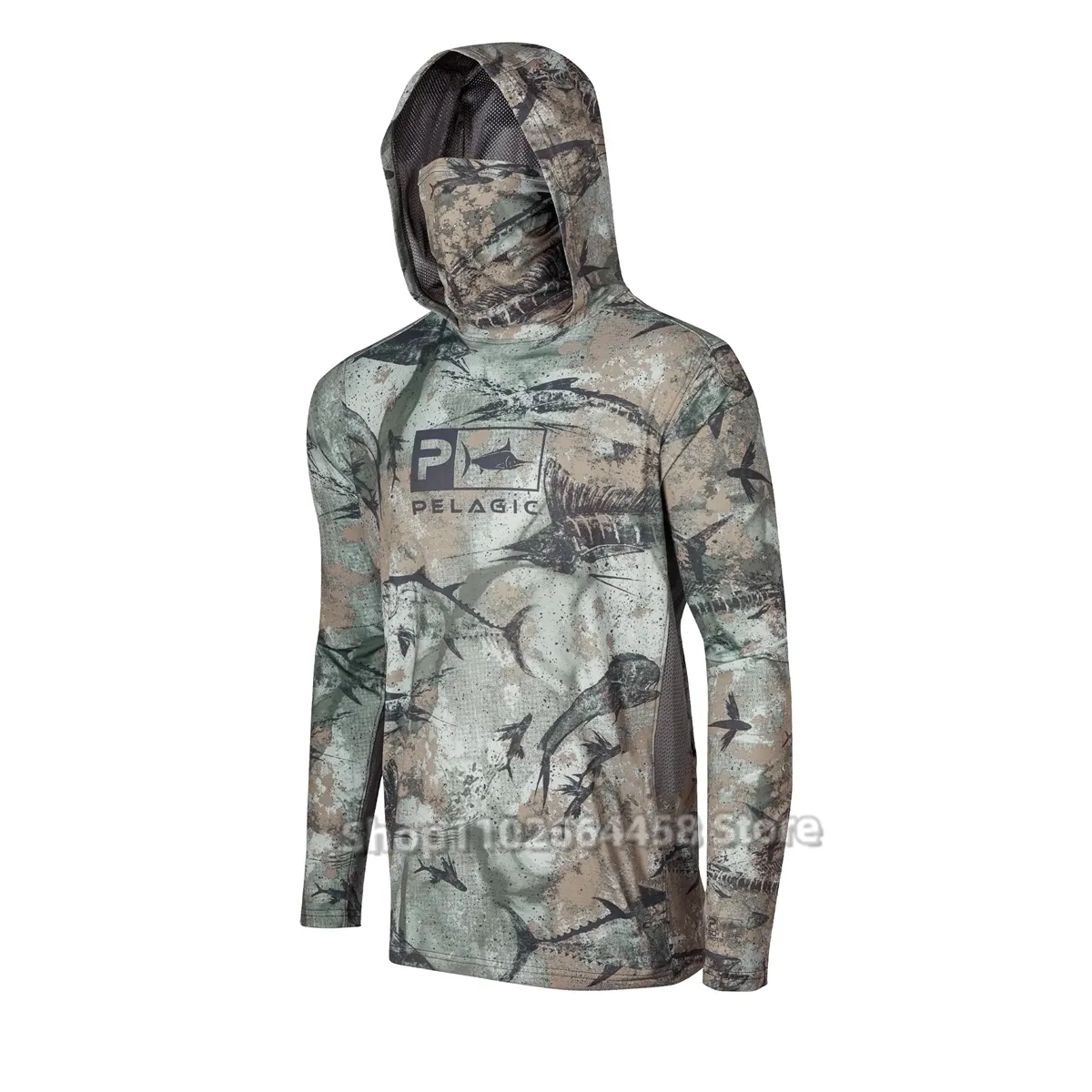 Pelagic Hooded Fishing Fishing Shirts For Men UPF 50 Mens Face Cover, Sun  UV Protection, Summer Mask, Outdoor Fishing Clothes 230816 From Huan0009,  $16.98