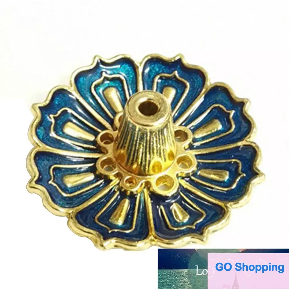 9-Hole Lotus Incense Burners Holder Flower Copper Censer Plate for Sticks Fresh Air Cone Home Bedroom Toliet Decor Quality