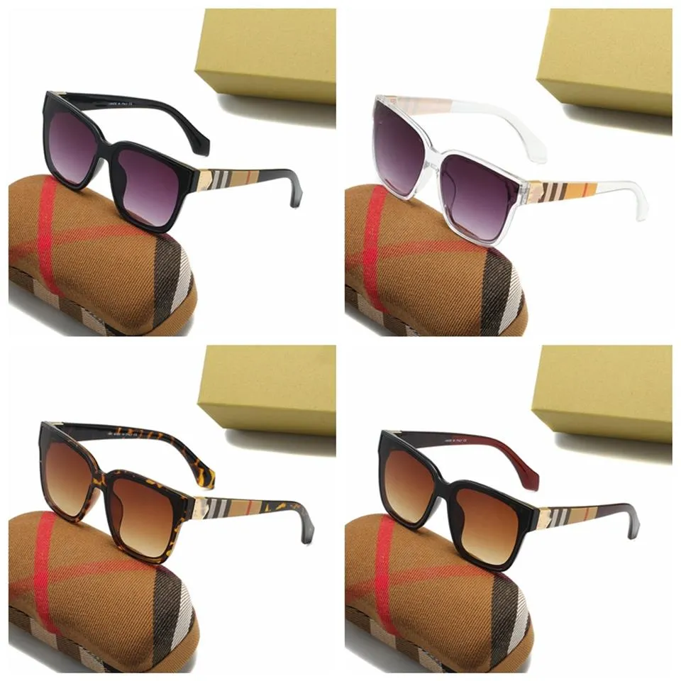 Designer Sunglasses Burbery Brand Eyewear Metal Gold Frame Sun Glasses Men Women Mirror Sunglasses Polaroid Glass Lens With Box255R