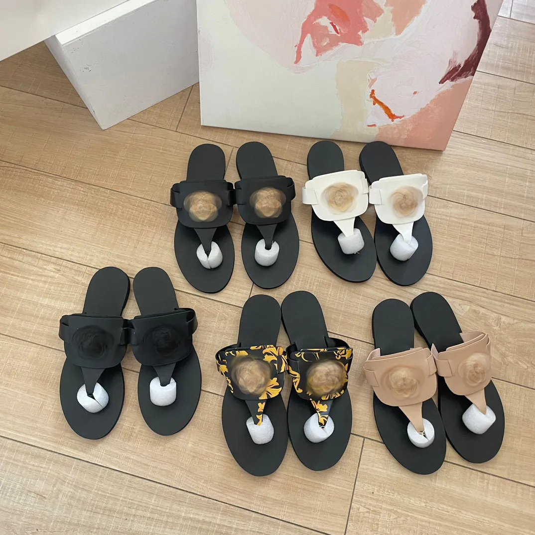 Тапочки плоские шлепанцы на открытом воздухе Sandale Casual Woman Sliders Thong New Sandal