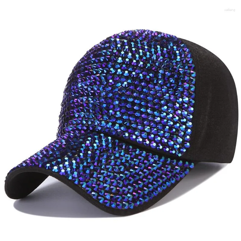 Ball Caps Women Baseball Cap Bring Bling Crown Pearl Sequins Hip Hop Vintage Denim Snap Back Design Casual Snapback Hat