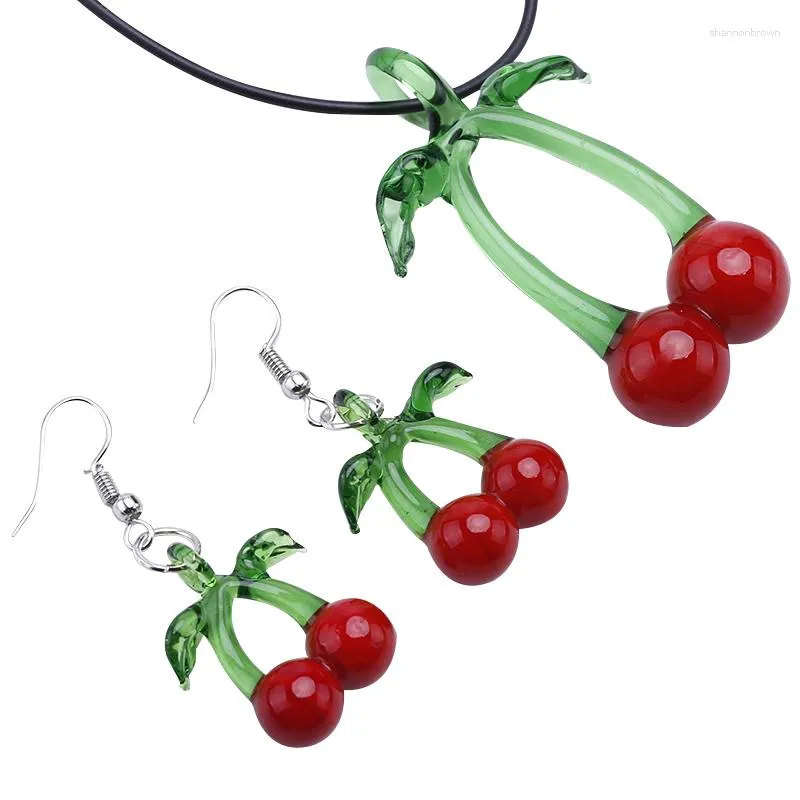 Boucles d'oreilles de collier Set 6sets / lot LAMER LAMPEL VIE MURANO BIELRIE DE PERGES POUR FEMMES FEMMES CHINOIS MAIN