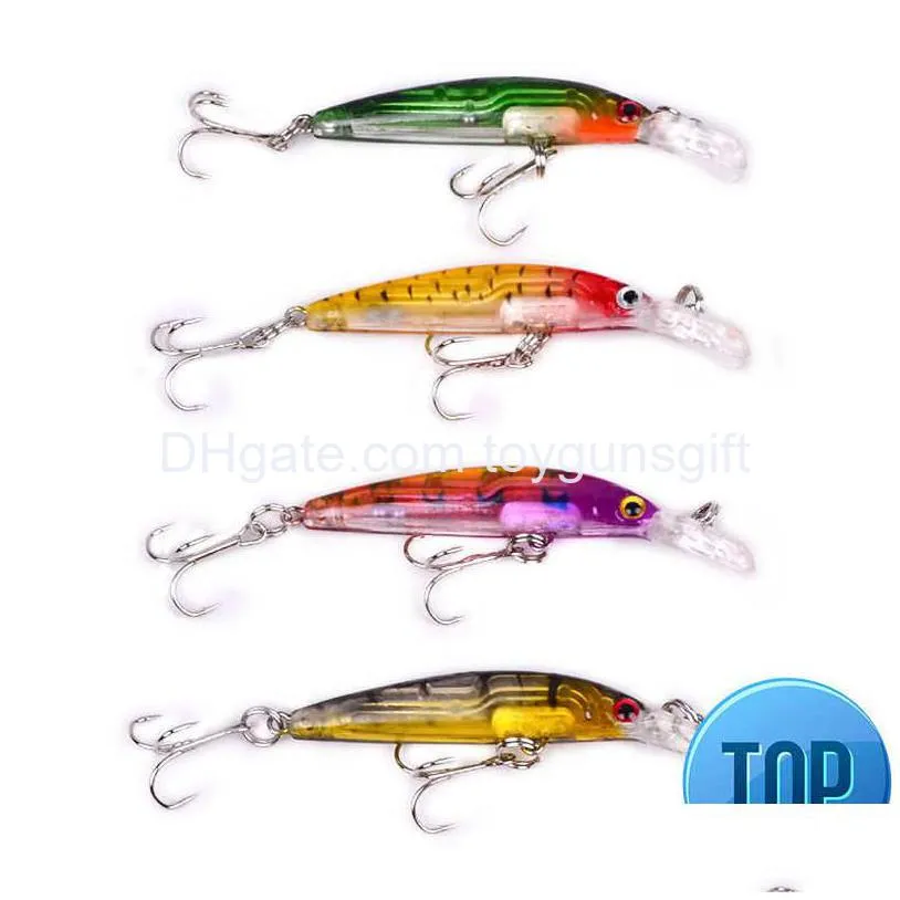 Köder Köder 1 Stcs 7 cm/3,9 g Biegung Minnow Fischerei Köder Hartköder Aritificial Wobblers Tackle Big Crankfish Plastik 4 Farben Drop delive dhowa