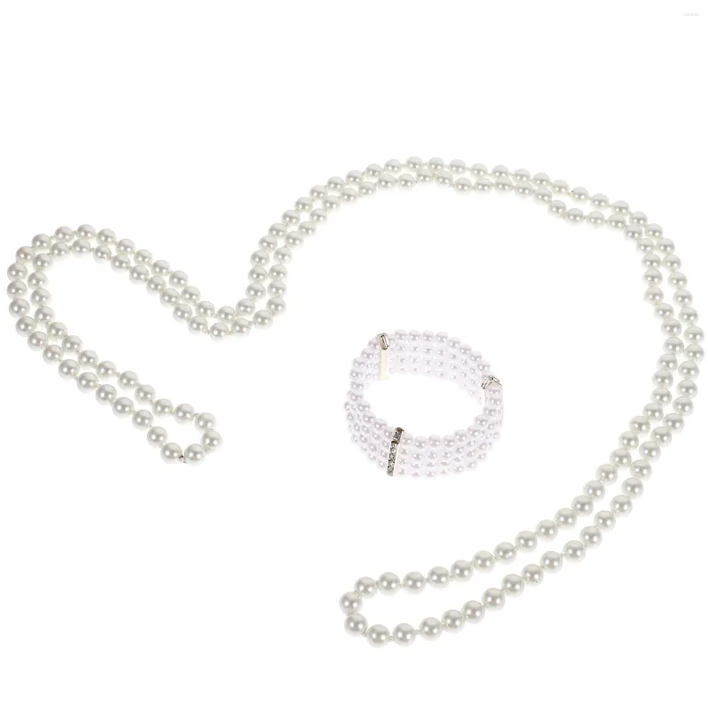 Halskette Ohrringe Set de Para Mujer Pearl machen simulierte Braut