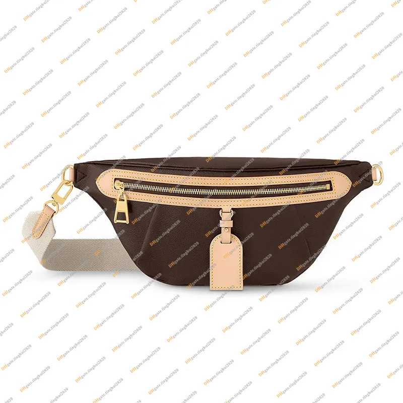 Unisex mode casual designe lyxig hög stigande väska bumbag crossbody axelväska midjepåsar midja welt pocket topp spegel kvalitet m46784 påse handväska