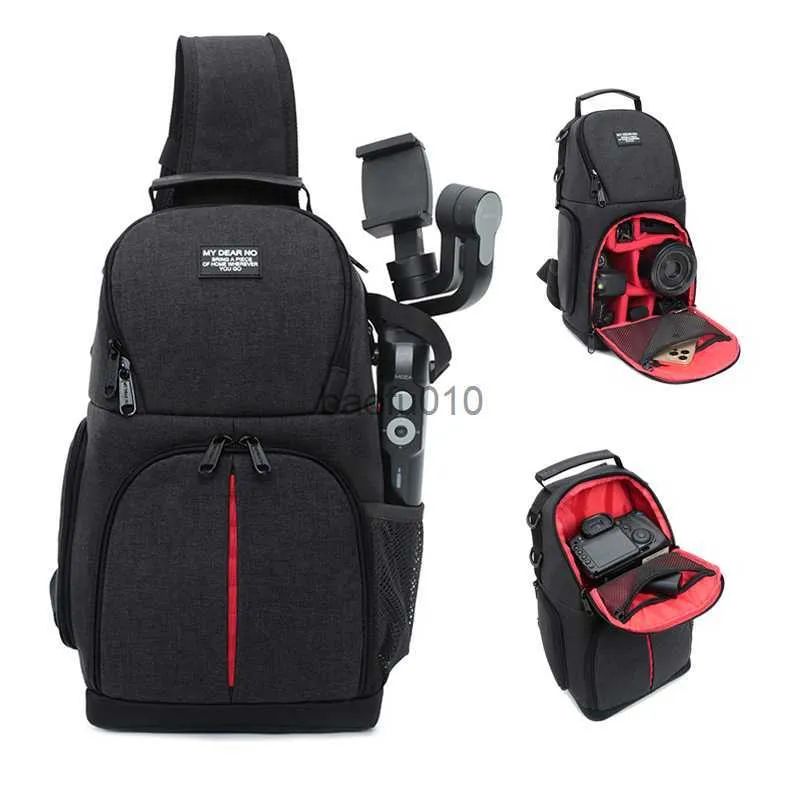 Kamera -Bag -Zubehör Kamera Schlingentasche Digital SLR Fototasche Schocksicheres Gurtstativhalter und abnehmbares Modul kompatibel mit Canon/Nikon/Sony HKD230817