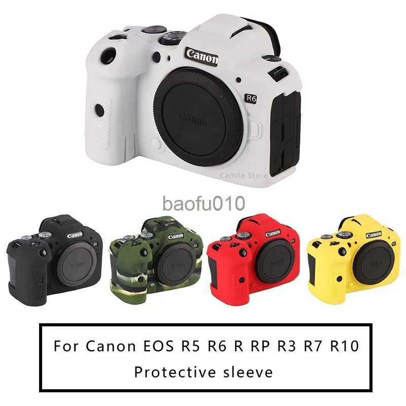 Kamera -Beutelzubehör neue hochwertige Antiskid -Silikonhäute -Hülle Schutzabdeckung DSLR -Kamera -Tasche für Canon EOS R5 R6 R RP R7 R10 Protect Shell HKD230817